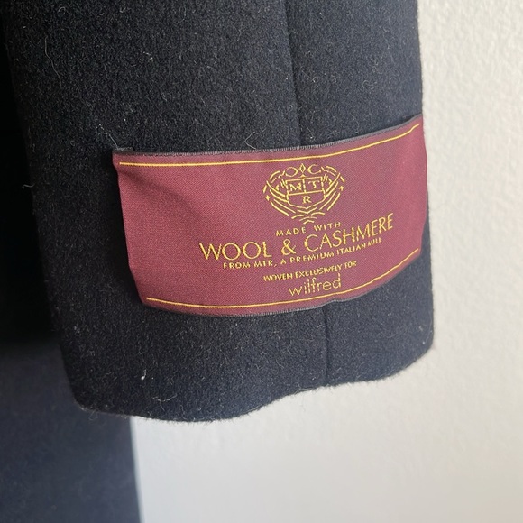 Aritzia Wilfred Wool & Cashmere Mock Neck Pleated Coat - Picture 4 of 12